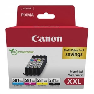 Zestaw tuszy Canon CLI-581XXL BK/C/M/Y 11,7 ml (1998C007)