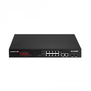 Switch zarządzalny Edimax GS-5210PL 12-port gigabit PoE+ Web Smart z 2x Gigabit Combo RJ45/SFP
