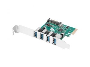 Karta Lanberg PCI Express -&gt; USB 3.1 Gen1 4-port + śledź low profile