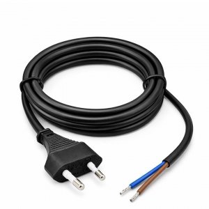 Kabel zasilający Qoltec CEE 7/16 (C) | 2x0.75mm2 | 1.8m