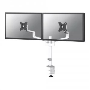 Uchwyt biurkowy na dwa monitory Neomounts DS60-425WH2 17"-27" max. 2x8kg max. VESA 100x100