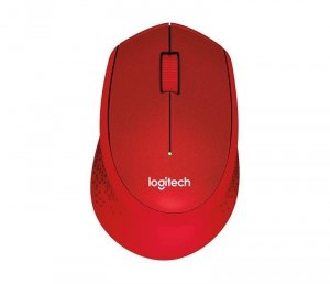 OUTLET: Mysz bezprzewodowa Logitech M330 Silent Plus optyczna czerwona - OTW OPAK