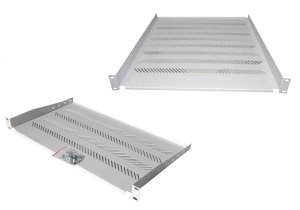 Półka DIGITUS 19&quot; 1U 450mm  (RAL 7035) z podporą