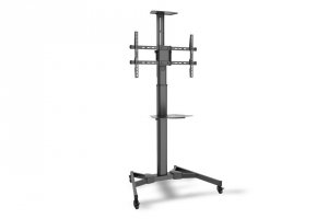 Stojak mobilny pojedynczy z półką DIGITUS 1xLCD max. 70&quot; max. 50kg pivot