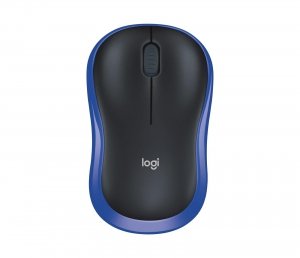 OUTLET: Mysz bezprzewodowa Logitech M185 optyczna czarno-niebieska - PO TEST