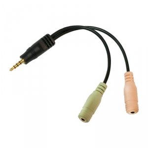 Adapter audio stereo LogiLink CA0021 3,5mm jack (M) &gt; 2x 3,5mm jack (F)