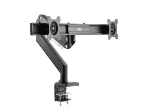Uchwyt biurkowy na 2 monitory NanoRS RS115 gamingowy, aluminiowy, sprężyna gazowa, 17-32&quot; 2x8kg vesa