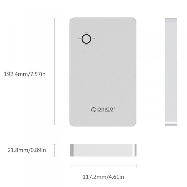 ORICO 28800mAh Laptop Power Bank SC28-SV - 2x USB + DC