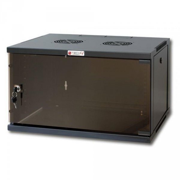 Szafa wisząca Techly Rack 19&amp;quot; 9U 540x600 zmontowana, czarna