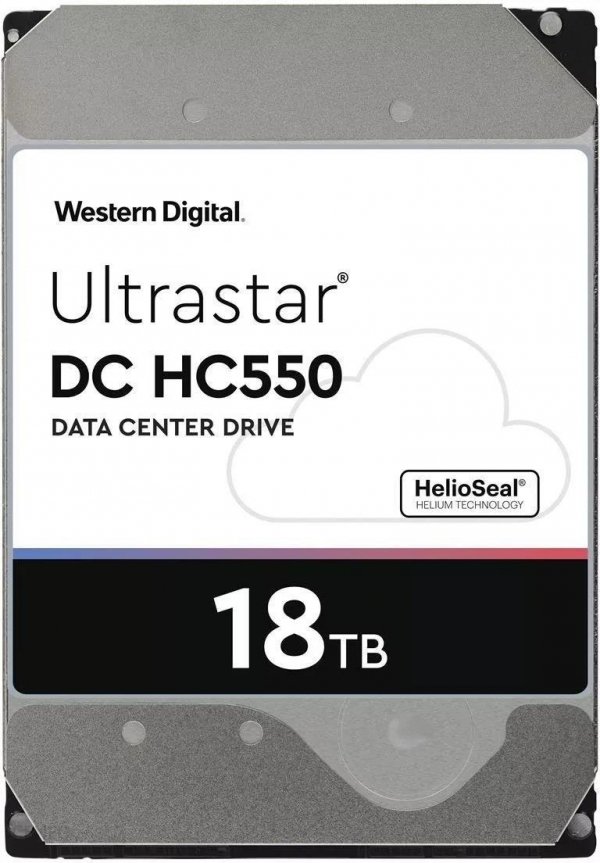 Dysk Western Digital Ultrastar DC HC550 He18 18TB 3,5&amp;quot; 7200 512MB SATA III 512e SE WUH721818ALE6L4