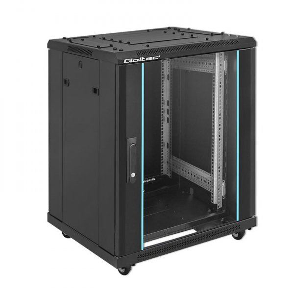 Szafa RACK Qoltec 19&amp;quot; | 15U | 600 x 600 x 855 | Stalowa obudowa