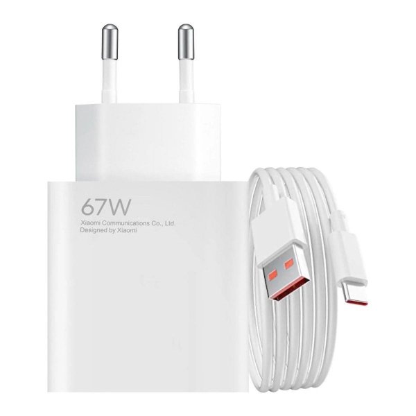 Ładowarka sieciowa Xiaomi 67W Hypercharge Combo 1x USB-A 6,2A biała