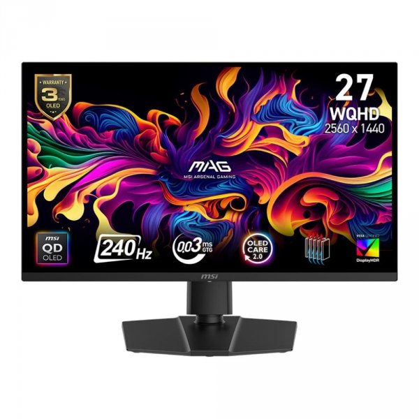 Monitor MSI 26,5&amp;quot; MAG 271QP QD-OLED X24 WQHD 240Hz 2xHDMI DP