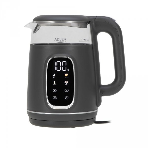 Czajnik elektryczny szklany Adler AD 1305 szary