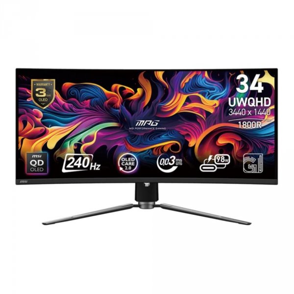 Monitor MSI 34&amp;quot; MPG 341CQPX QD-OLED 2xHDMI DP 4xUSB