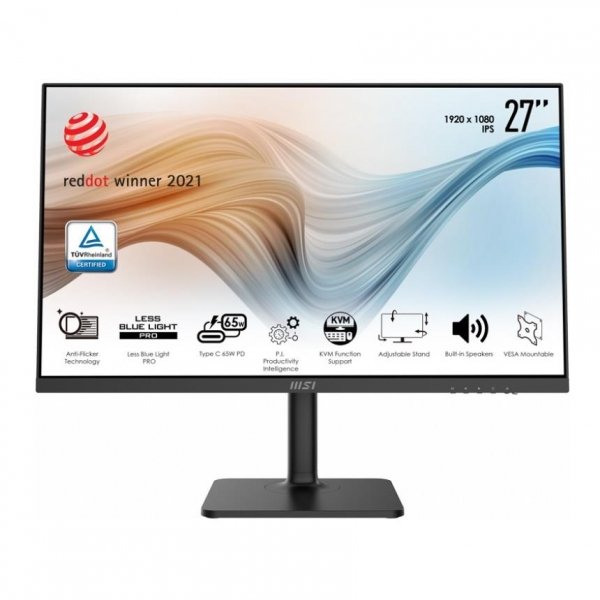 OUTLET: Monitor MSI 27&amp;quot;  Modern MD272P HDMI DP USB-C czarny - USZ OPAK
