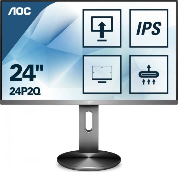 Monitor AOC 23,8&amp;quot; 24P2Q VGA DVI HDMI DP 4xUSB 3.1 głośniki