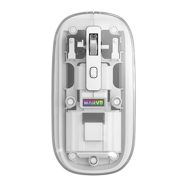Mysz bezprzewodowa Marvo Prism B10 WH Bluetooth + 2,4 GHz