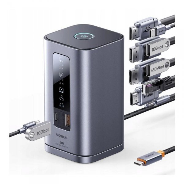 Stacja dokująca Baseus Spacemate RD1 hub 11w1 USB-C - 2xHDMI 4K@60Hz