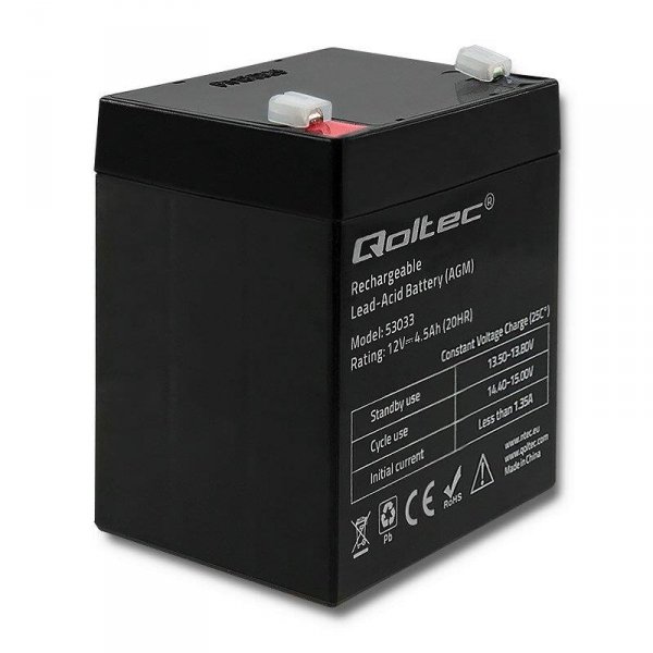 Akumulator AGM Qoltec 12V | 4.5Ah