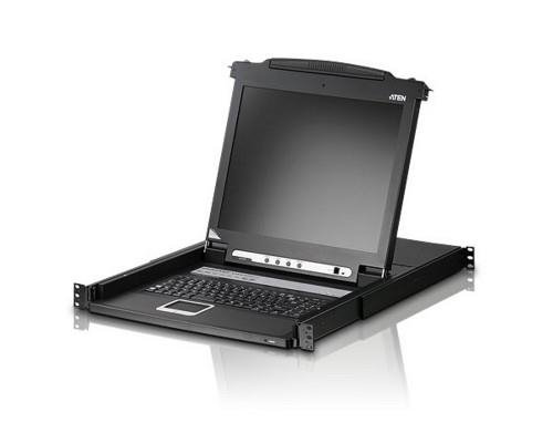 Konsola LCD 17&amp;quot; KVM ATEN CL1016M-ATA 16-port. 12 kabli w zestawie