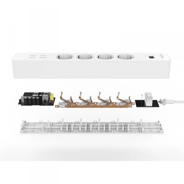 ORICO listwa antyprzepięciowa 4P/1S + 4xUSB 2.4A