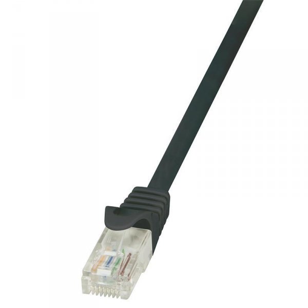 Patchcord LogiLink CP2013U CAT.6 U/UTP 0,25m, czarny