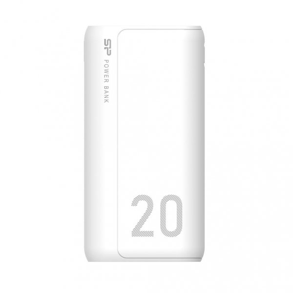 Powerbank Silicon Power GS15  20000mAh LCD 1x USB-C, 2x USB-A, 1x mUSB biały