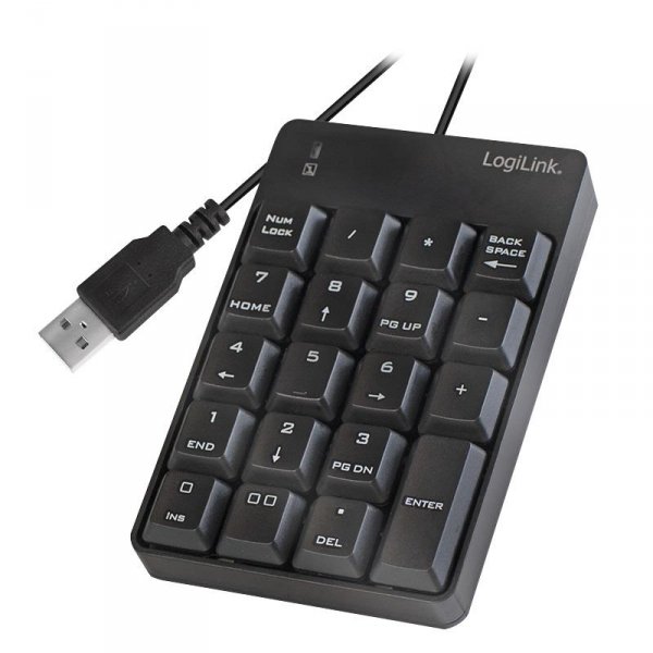 OUTLET: Klawiatura USB LogiLink ID0184 numeryczna, 19 klawiszy - OTW OPAK