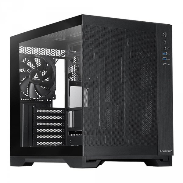 OUTLET: Obudowa Chieftec VISIO AIR GM-30B-M-OP ATX z oknem bez zasilacza czarna - USZ OPAK