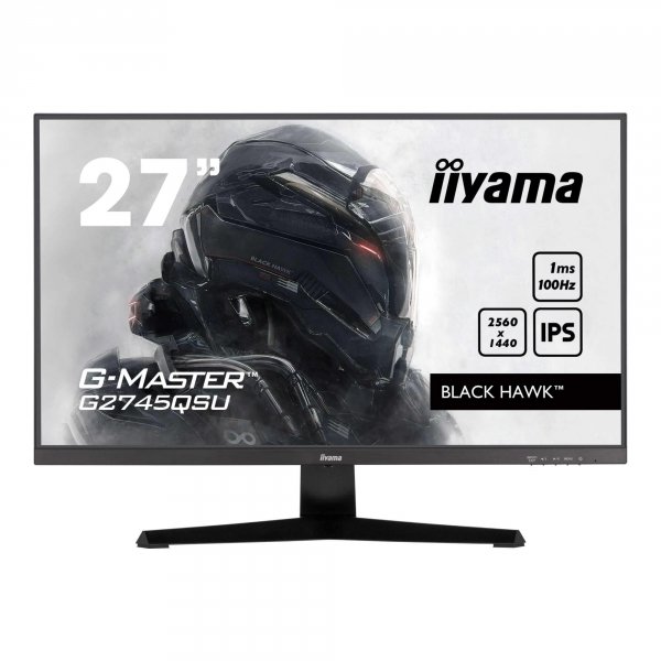 Monitor iiyama 27&amp;quot; G-MASTER G2745QSU-B2 BLACK HAWK IPS QHD 100Hz HDMI DP HUB głośniki