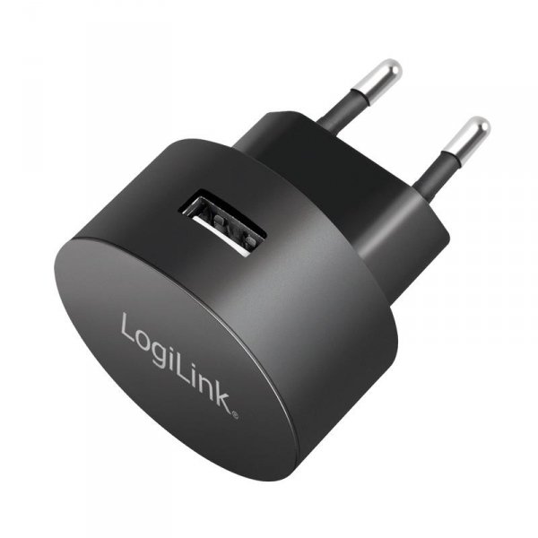 Ładowarka sieciowa LogiLink PA0217 USB 10,5 W, okrągła, 1x USB-A, czarna