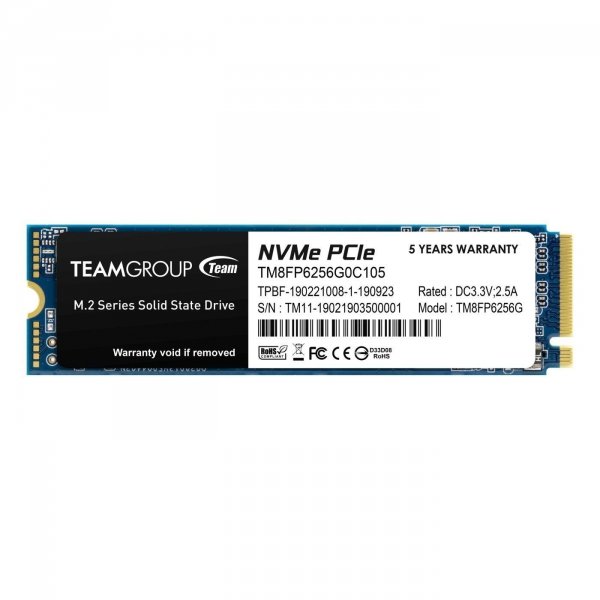 Dysk SSD Team Group MP33 256GB M.2 2280 PCIe NVMe (1600/1000 MB/s)