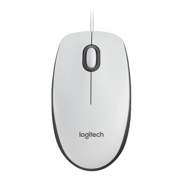 Mysz przewodowa Logitech M100 optyczna biała