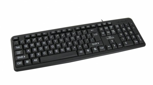 Klawiatura przewodowa Titanum TK102 PS/2 czarna