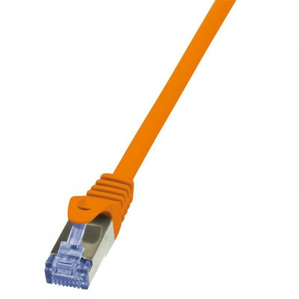 Patchcord LogiLink CQ3018S Cat.6A S/FTP 0,25m pomarańczowy