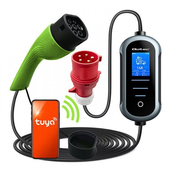 Ładowarka Qoltec do samochodu elektrycznego 7kW | 230V | CEE 32A | Wi-Fi