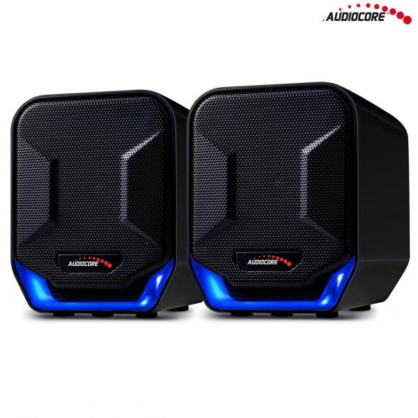Głośniki Audiocore AC865B komputerowe 6W USB Blue&amp;amp;Black