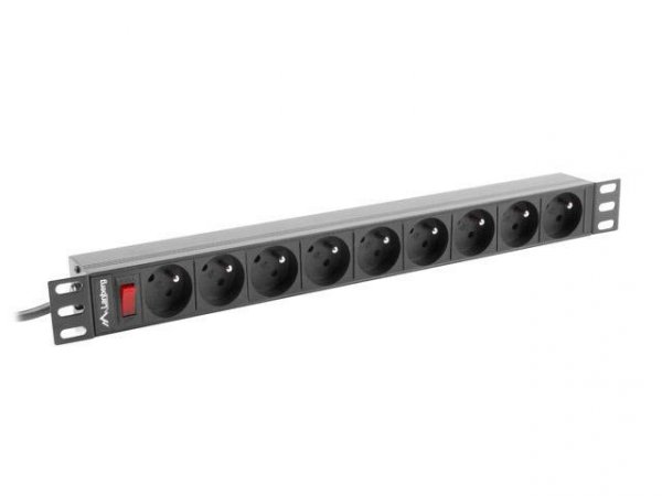 Listwa zasilająca Lanberg do RACK 1U 16A PDU 19&amp;quot; 9x PL 3m czarna