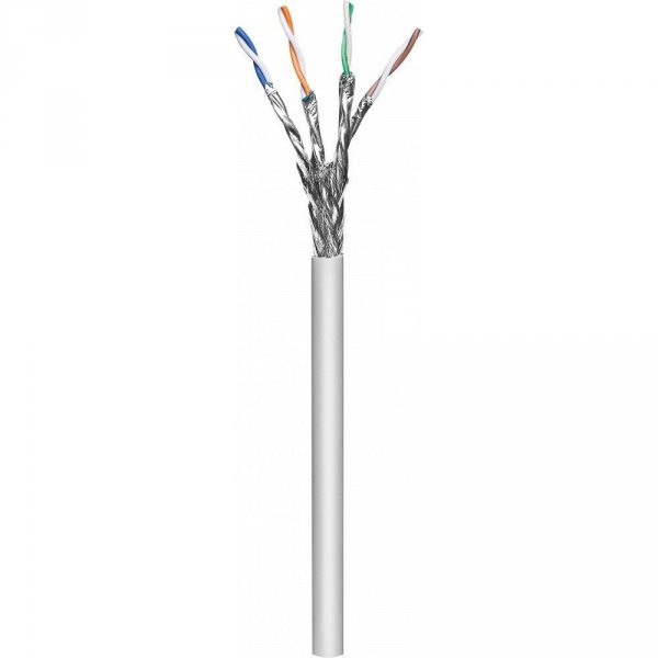 Kabel instalacyjny Techly skrętka Cat6a S/FTP linka, PIMF, 100% Miedź 305m szary