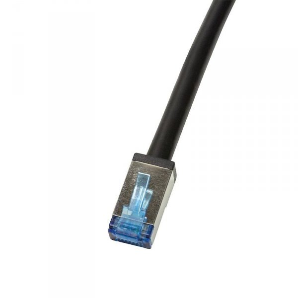 Patchcord LogiLink CQ7033S Cat.6A S/FTP PVC+PE 1m czarny