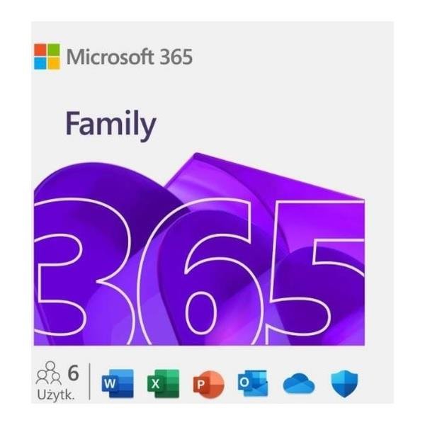Licencja ESD Microsoft 365 Family 1Y 6U Win/Mac 32/64bit AllLng DwnLd EuroZone EP2-36894