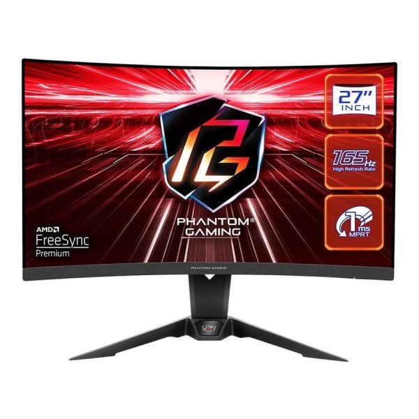 Monitor ASRock 27&amp;quot; Curved Phantom Gaming Monitor PG27Q15R2A 2xHDMI DP WiFi głośniki 2x2W
