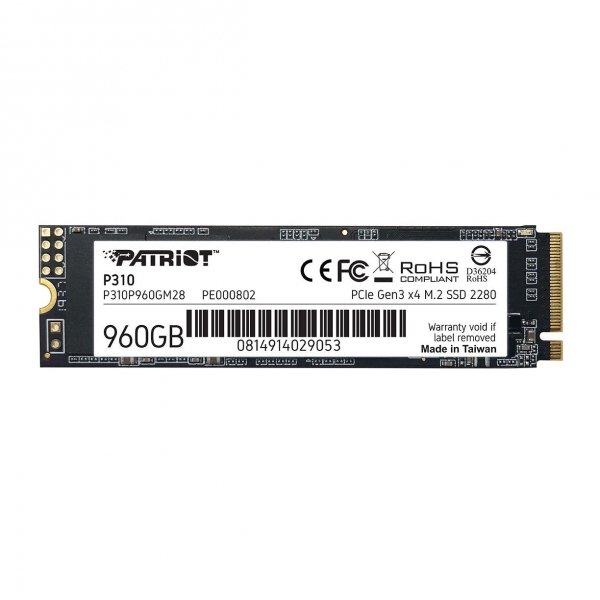 Dysk SSD Patriot P310 960GB M.2 2280 PCIe NVMe (2100/1800 MB/s)