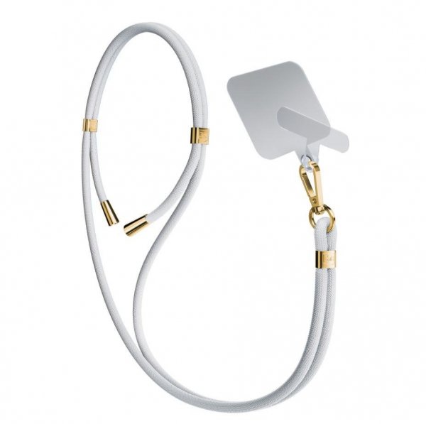 Smycz do telefonu - 3mk EasyClip - White (gold)