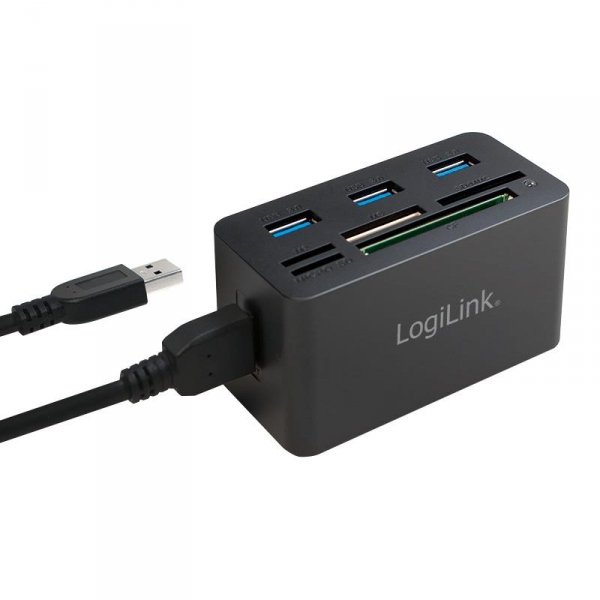Hub USB LogiLink CR0042 USB3.0 z czytnikiem kart pamięci