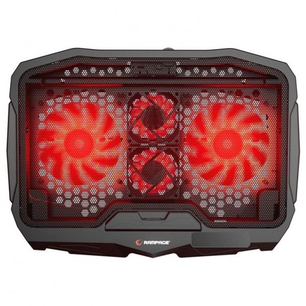 Podstawka chłodząca Rampage AD-RX34 pod laptop 12,1-17&amp;quot; regulowana czarna
