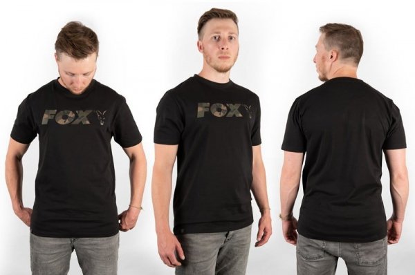 CFX019 Fox t-shirt Black/Camo Chest Print T-Shirt S 