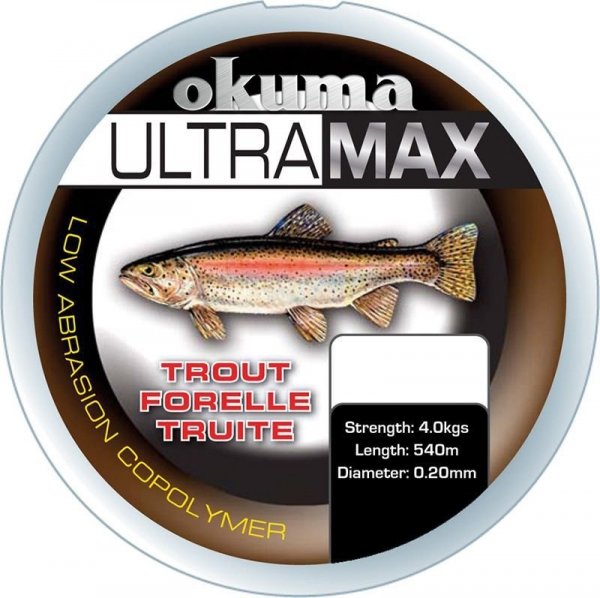 ŻYŁKA Okuma Ultramax 2oz Trout 985m 11lbs 5.6kg 0.25mm Grey 