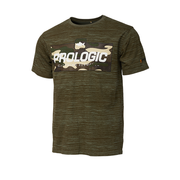 73751 Prologic Bark Print T-Shirt Burnt Olive Green XXL
